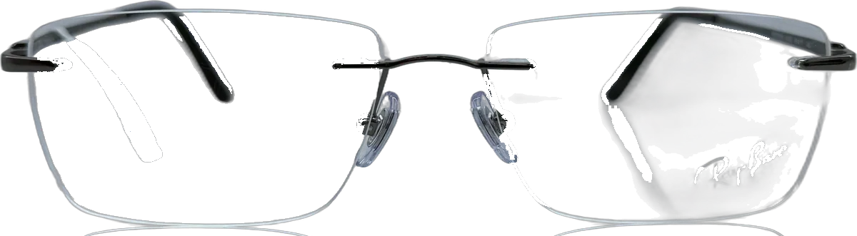 Ray-Ban Rimless Eyeglasses, Gunmetal frame