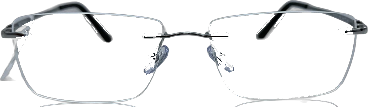 Ray-Ban Rimless Eyeglasses, Silver 2 frame