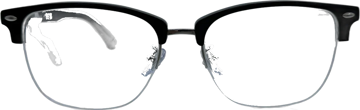 Ray-Ban Browline Titanium Eyeglasses, Black And Silver frame