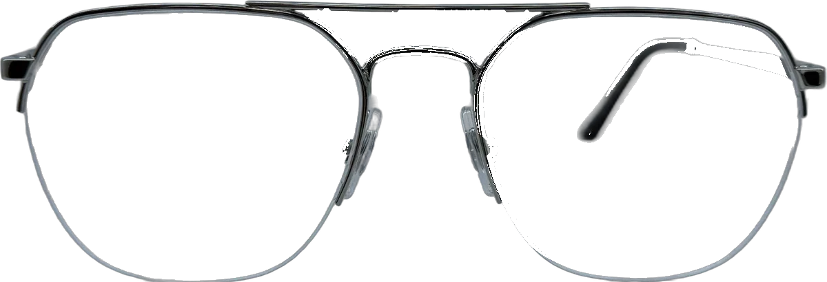 Ray-Ban Double-bridge Navigator Metal Eyeglasses, Gunmetal frame
