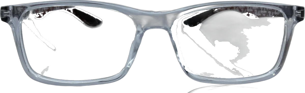 Ray-Ban Rectangular Acetate Eyeglasses, Crystal Clear frame