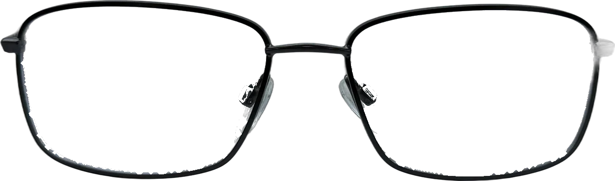 Tommy Hilfiger Rectangular Metal Eyeglasses, Black frame