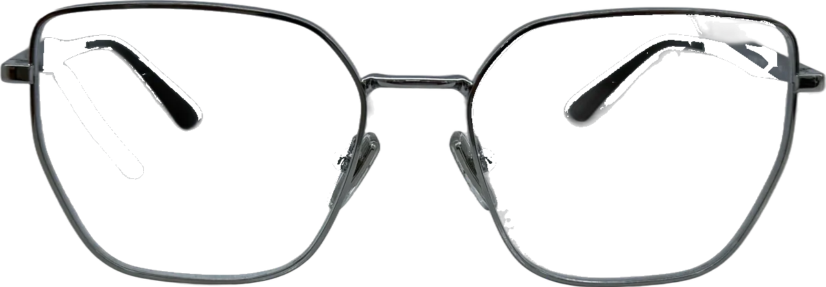 Vogue Eyewear Geometric Metal Eyeglasses, Silver frame