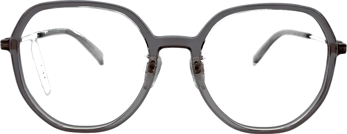 Tommy Hilfiger Geometric Round Acetate Eyeglasses, Transparent Mauve frame