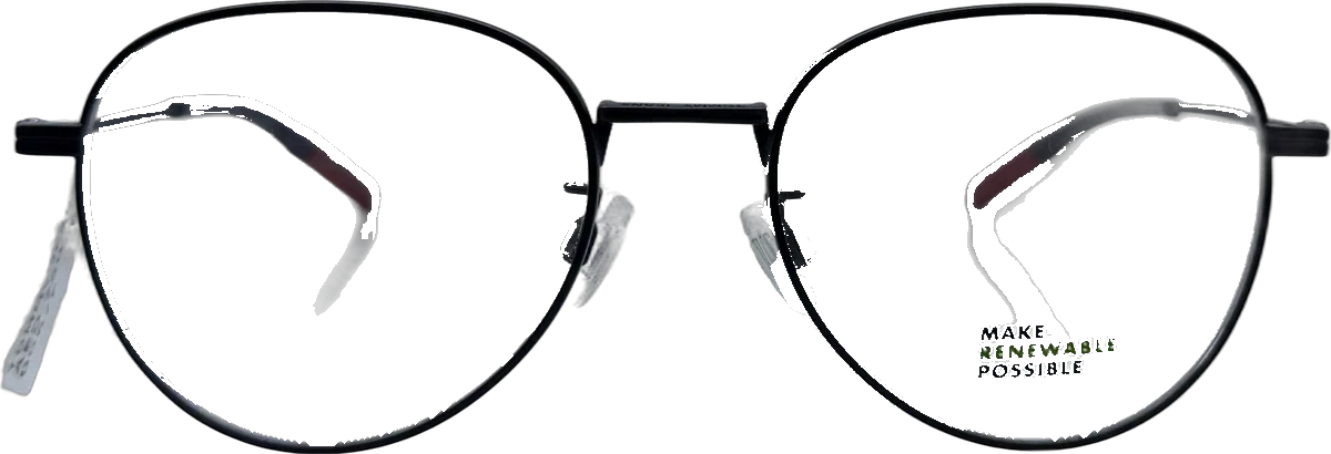 Tommy Jeans Round Metal Eyeglasses, Black frame