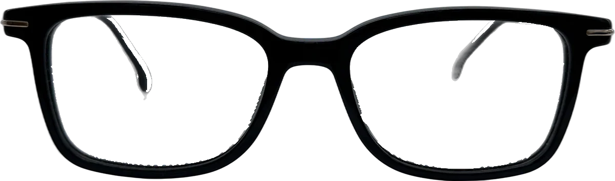 Carrera Rectangular Light Acetate Eyeglasses, Black frame