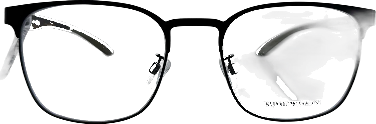 Emporio Armani Square Metal Eyeglasses, Black frame