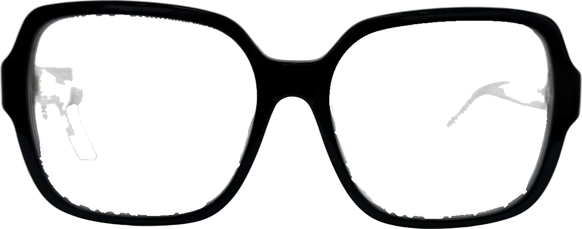 Designer Collection Oversized Square Acetate Eyeglasses, Black frame