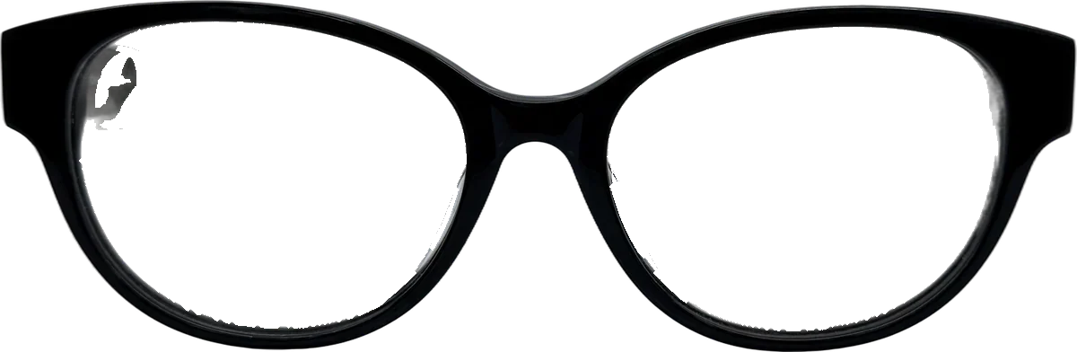 Chanel Round Cat-eye Acetate Eyeglasses, Black frame