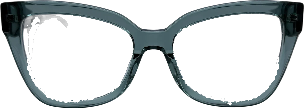 Tommy Hilfiger Cat-eye Acetate Eyeglasses, Transparent Teal frame