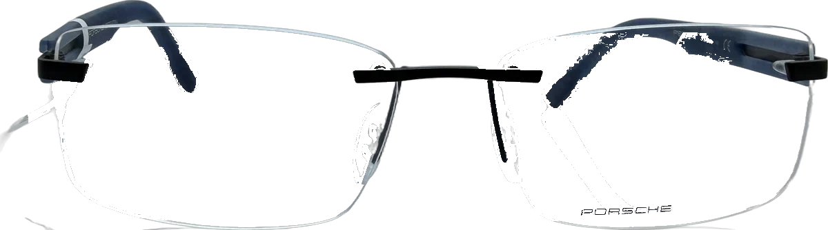Porsche Design Rimless Titanium Eyeglasses, Black frame