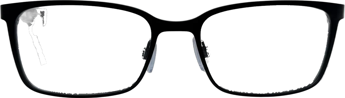 HUGO Rectangular Metal Eyeglasses, Black frame