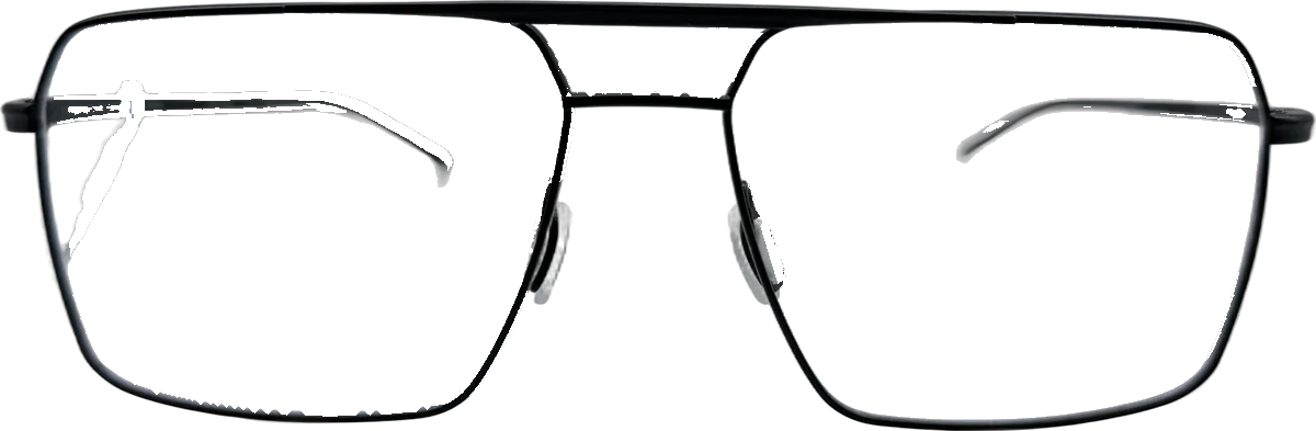Porsche Design Double-bridge Titanium Eyeglasses, Black frame