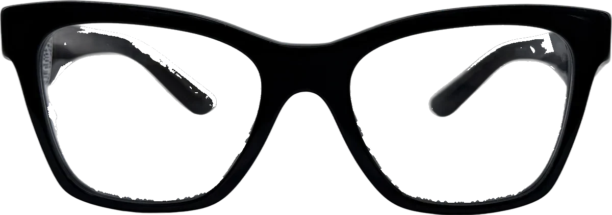 Dolce & Gabbana Square Cat-eye Acetate Eyeglasses, Black frame