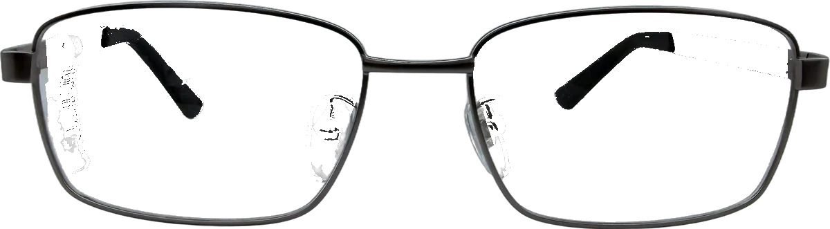Gucci Rectangular Metal Eyeglasses, Gunmetal frame