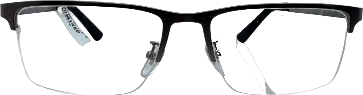 Gucci Semi-rimless Metal Eyeglasses, Dark Gunmetal frame