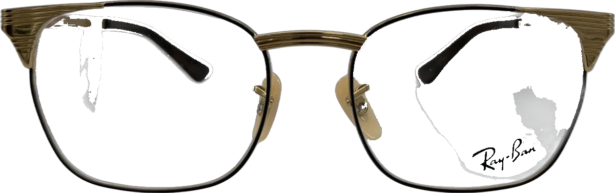 Ray-Ban Browline Metal Eyeglasses, Gold And Black frame