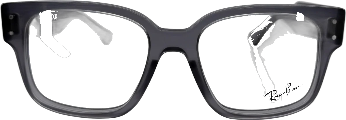Ray-Ban Square Acetate Eyeglasses, Transparent Grey frame