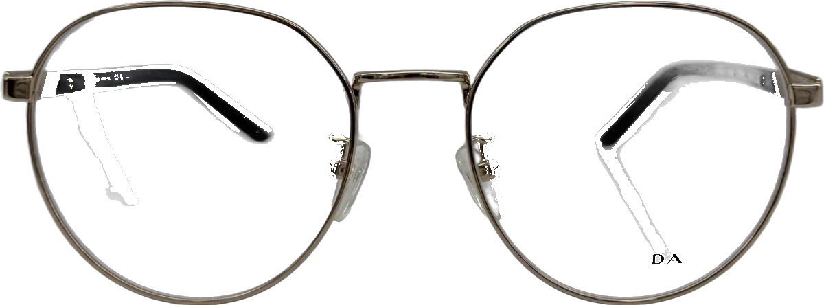 Prada Round Titanium Eyeglasses, Gold frame