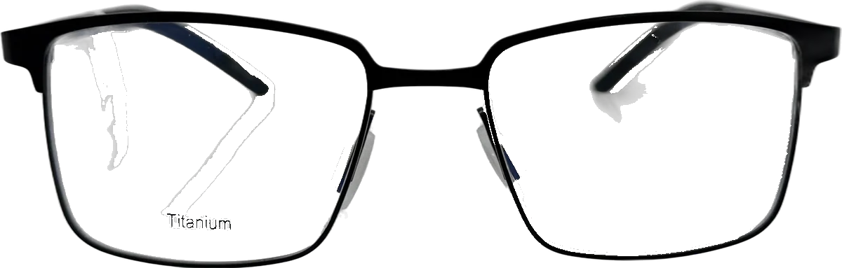 Porsche Design Square Titanium Eyeglasses, Black 3 frame