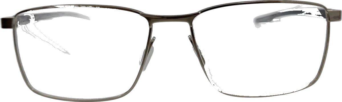 Porsche Design Rectangular Titanium Eyeglasses, Silver frame