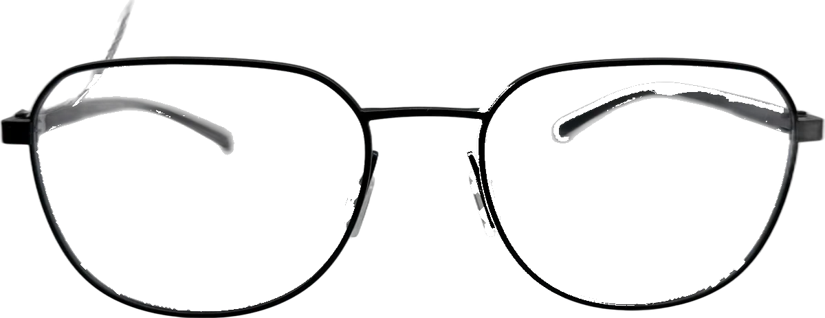 Porsche Design Round Titanium Eyeglasses, Black frame