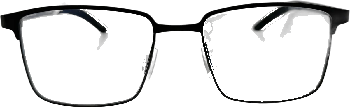 Porsche Design Square Titanium Eyeglasses, Matte Black frame