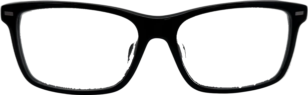 Ermenegildo Zegna Rectangular Acetate Eyeglasses, Black frame