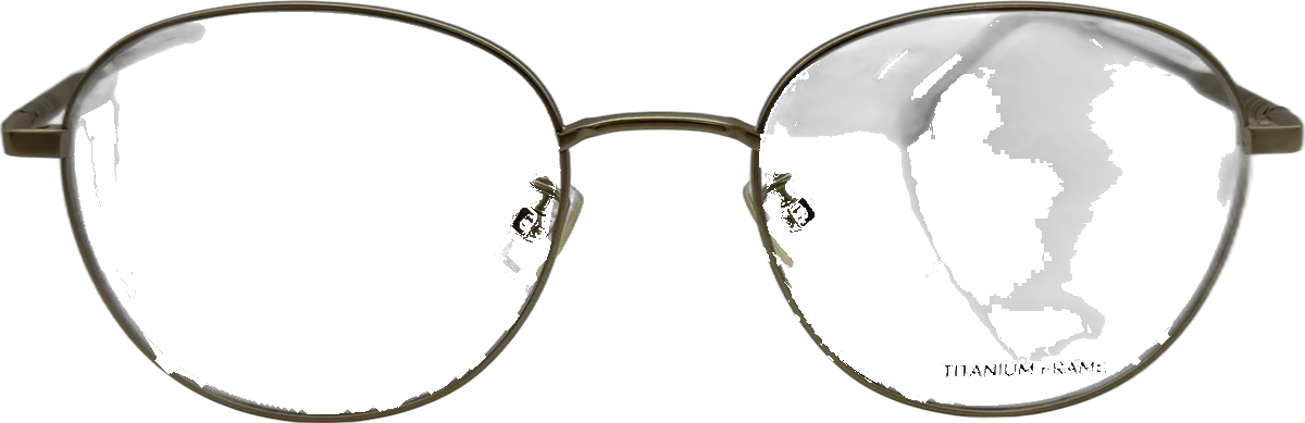 BOSS Round Beta Titanium Eyeglasses, Gold frame