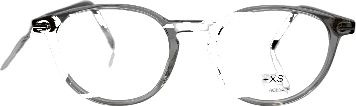 HUGO Round Light Acetate Eyeglasses, Crystal Clear frame