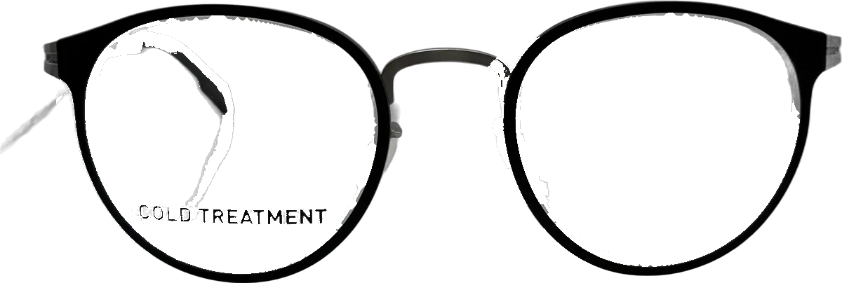 Reebok Round Acetate And Metal Eyeglasses, Black frame