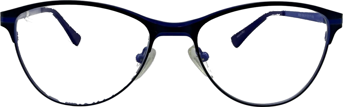Mario Rossi Cat-eye Metal Eyeglasses, Navy frame