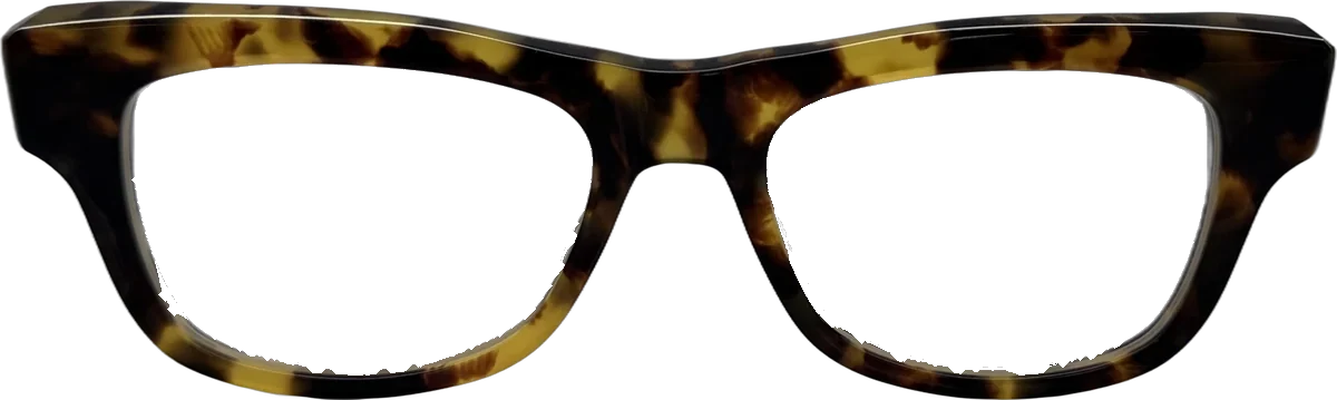 Designer Collection Square Acetate Eyeglasses, Yellow Tortoise frame