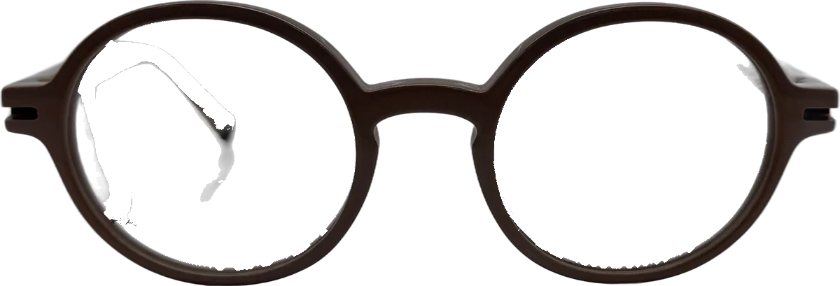 Nomad by Morel Round Handmade Acetate Eyeglasses, Brown frame