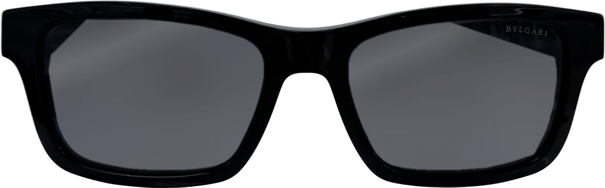 Bvlgari Rectangular Acetate Sunglasses, Black frame
