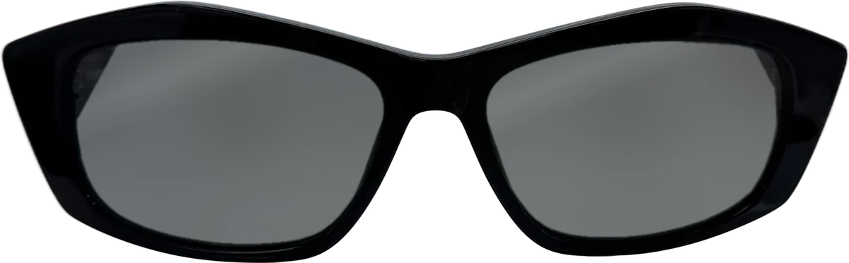 Designer Collection Cat-eye Acetate Sunglasses, Black frame