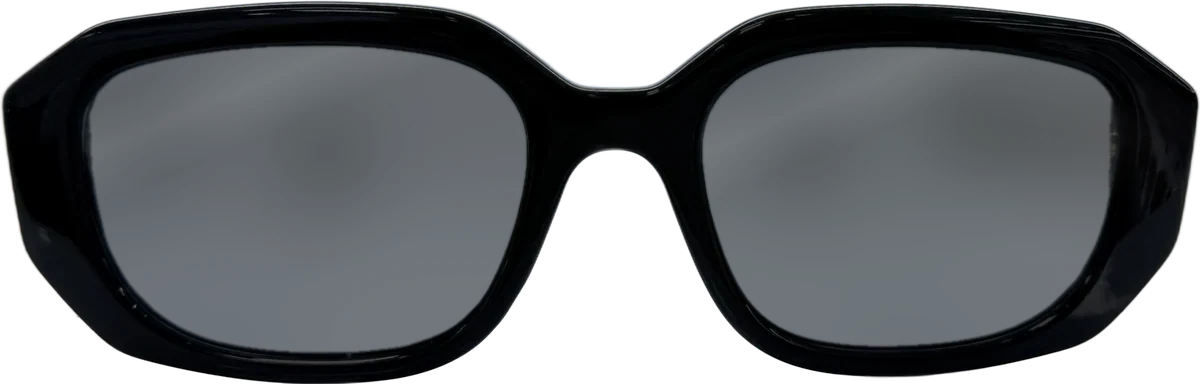 Gucci Rectangular Acetate Sunglasses, Black frame