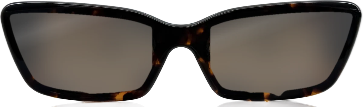 Gucci Rectangular Acetate Sunglasses, Tortoise frame