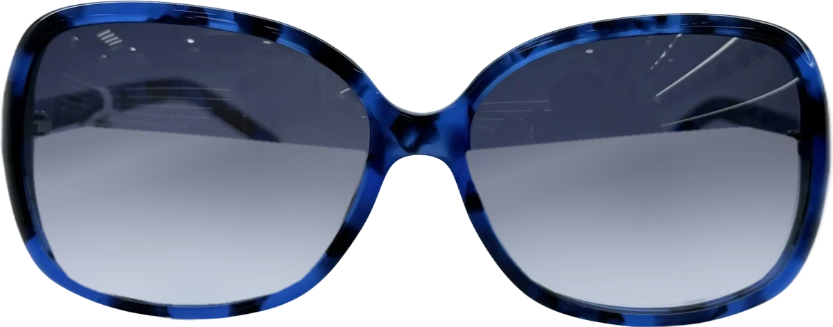 Designer Collection Butterfly Acetate Sunglasses, Blue Tortoise frame