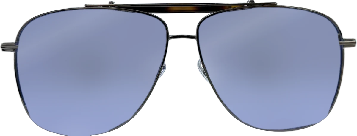 Tom Ford Navigator Metal Sunglasses, Gunmetal frame